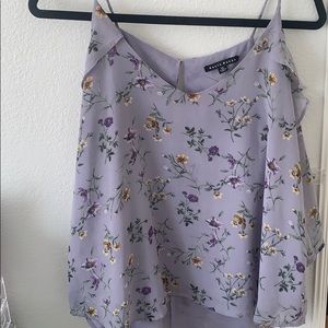 Cold shoulder floral top